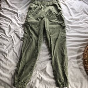 SOLD!! H&M Divided Green Cargo Joggers